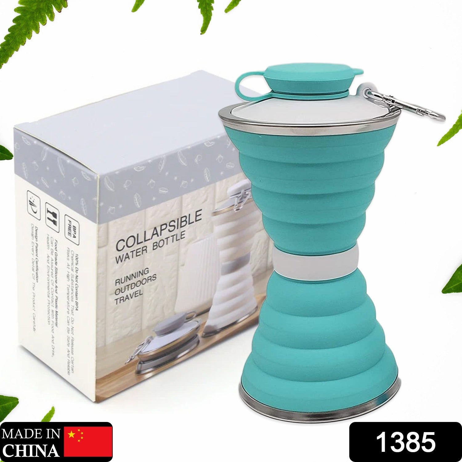 1385 Silicone Traveling Water Bottle Bpa Free - Leak Proof Lightweight Collapsible - Small Folding Refillable And Space Saver For Camping Gym Sports Hiking Biking Yoga Outdoor 1385 Silicone Traveling Water Bottle Bpa Free - Leak Proof Lightweight Collapsible - Small Folding Refillable And Space Saver For Camping Gym Sports Hiking Biking Yoga Outdoor